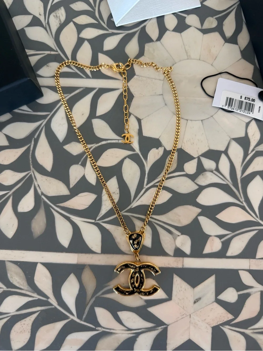 CHANEL gold tone